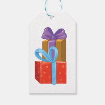 Etiquetas de presente retrô