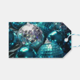 Etiquetas de presentes Baubles azuis