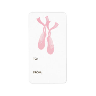 Etiquetas de presentes da Ballerina