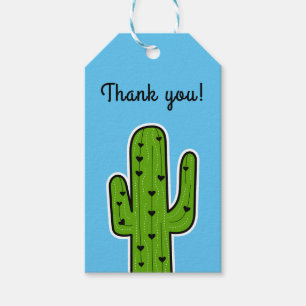 Etiquetas de presentes de cactus