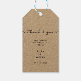 Etiquetas de presentes de casamento manuscritas mi