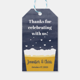 Etiquetas de presentes de cerveja ou marcas de fav