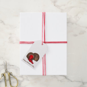 Etiquetas de presentes de chocolate de feliz dia d