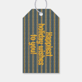 Etiquetas de presentes de feriado mais felizes