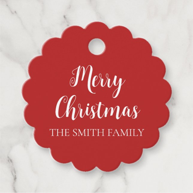 Etiquetas de presentes de Férias Festivas (Frente)