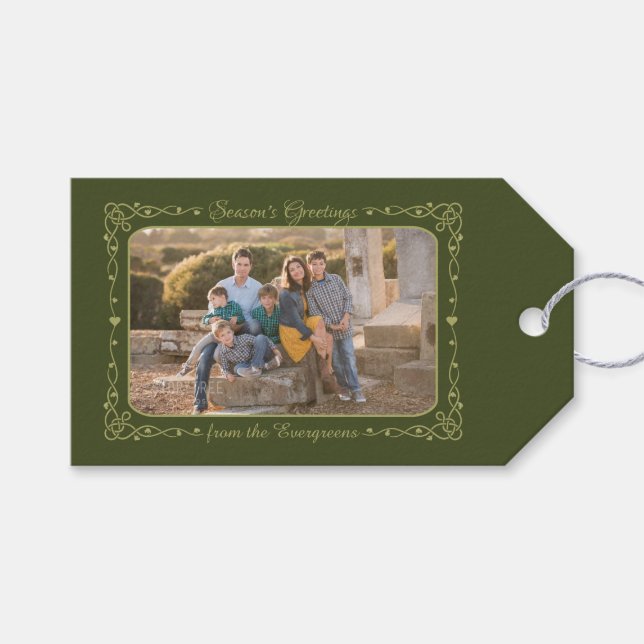 Etiquetas de presentes de Foto e Nome Personalizad (Frente (horizontal))