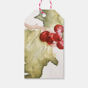 Etiquetas de presentes de Holly Holiday