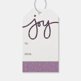 Etiquetas de presentes de JOY roxo | Embalagem 10