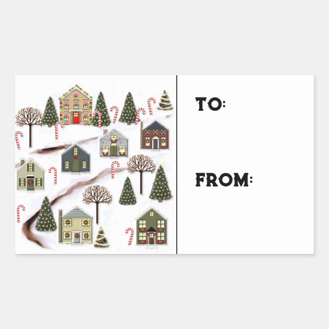 Etiquetas de presentes de Natal (Frente)