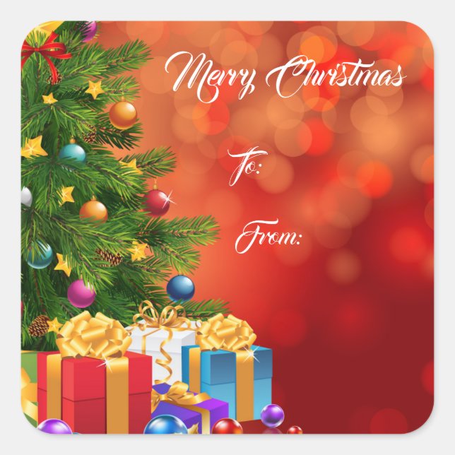 Etiquetas de presentes de Natal (Frente)