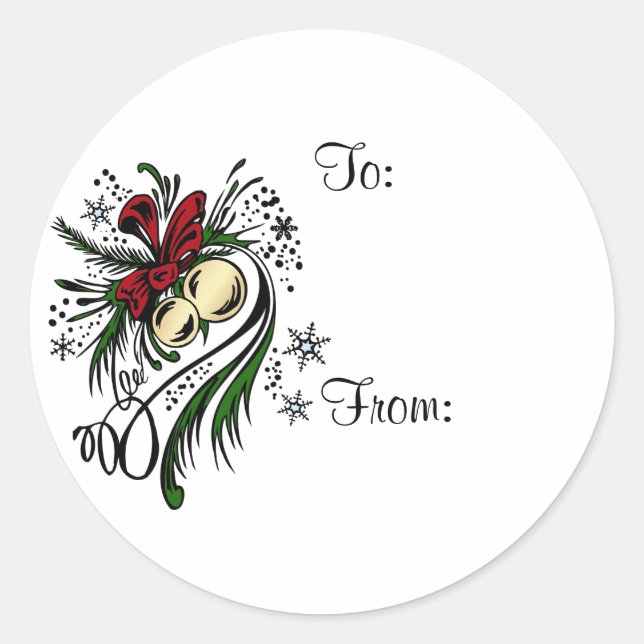 Etiquetas de presentes de Natal (Frente)