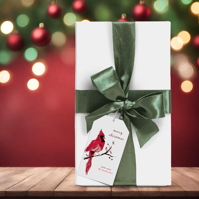 Etiquetas de presentes de Natal Cardinal (Criador carregado)