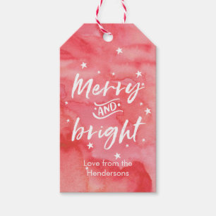 Etiquetas de presentes de Natal com feliz aquática