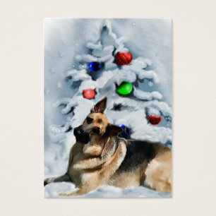 Etiquetas de presentes de Natal de German shepherd