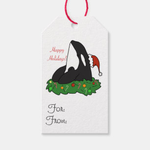 Etiquetas de presentes de Natal em Orca