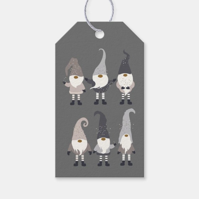 Etiquetas de presentes de Natal Gnomo (Frente)