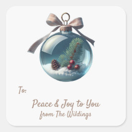 Etiquetas de presentes de Natal inspiradas na Vint