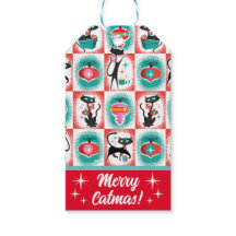 Etiquetas de presentes de Natal para gatos MCM