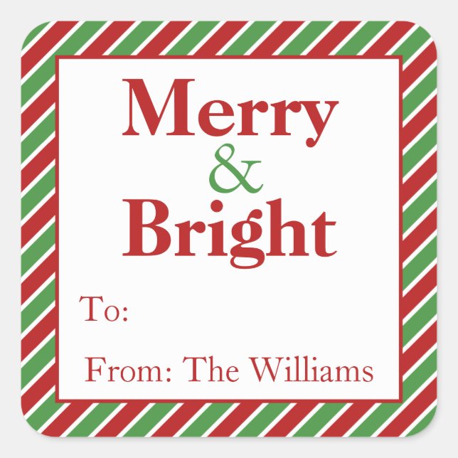 Etiquetas de presentes de Natal personalizadas (Frente)
