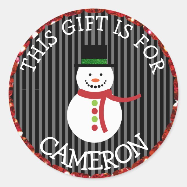 Etiquetas de presentes de Natal personalizadas (Frente)