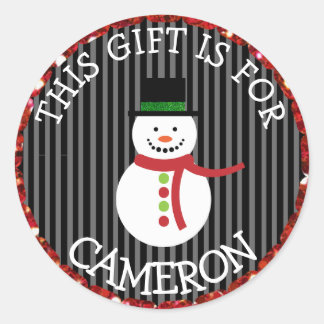 Etiquetas de presentes de Natal personalizadas