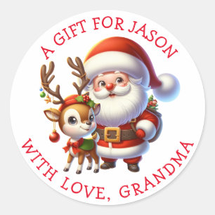 Etiquetas de presentes de Natal personalizadas