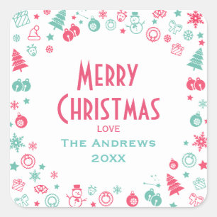 Etiquetas de presentes de Natal personalizadas e b