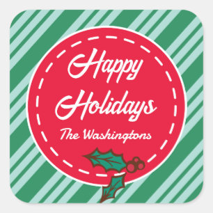 Etiquetas de presentes de Natal personalizadas ret