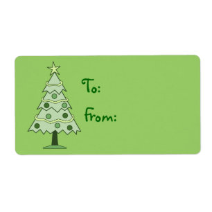 Etiquetas de presentes de Natal verde