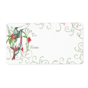Etiquetas de Presentes de Natal Vintage Humingbird