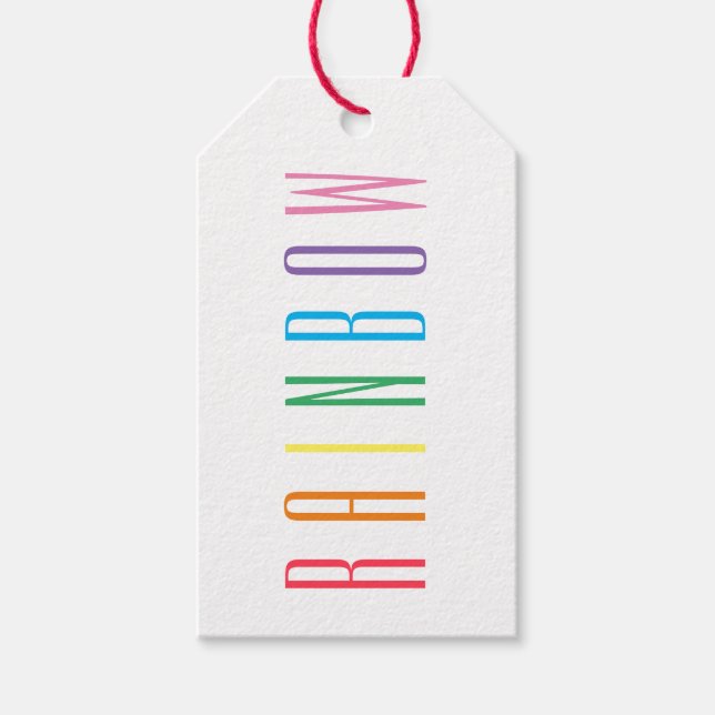 Etiquetas de presentes de RAINBOW (Frente)