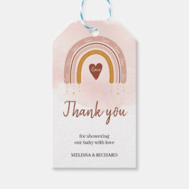 Etiquetas de presentes do Chá de fraldas Rainbow R