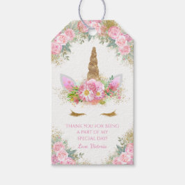 Etiquetas de presentes do Chá de fraldas Unicorn