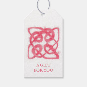 Etiquetas de presentes do KNOT rosa CELTIC