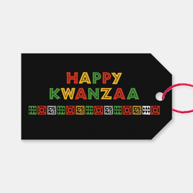 Etiquetas de presentes do Kwanzaa (Frente (horizontal))