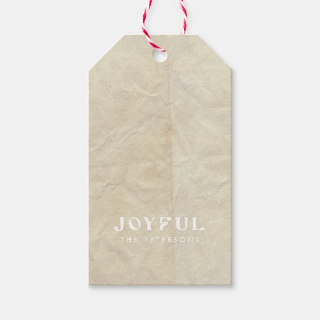 Etiquetas de presentes mínimas modernas (Frente)