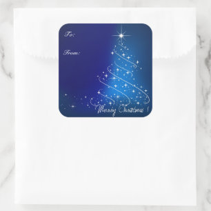 Etiquetas de presentes na árvore de Natal