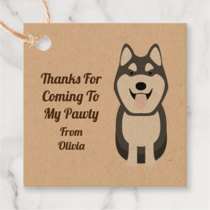 Etiquetas de presentes para cães roucos, Festa par