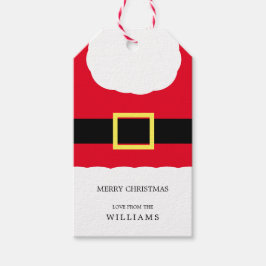 Etiquetas de presentes para casaco de Papai noel d