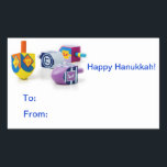 Etiquetas de presentes para Hanukkah felizes<br><div class="desc">Torne rápido e fácil este Chanucá com estes adesivos felizes para terminar e identificar seus presentes com talento! Feliz Trava Todos!</div>