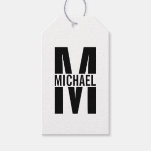 Etiquetas de presentes para o Monograma Personaliz