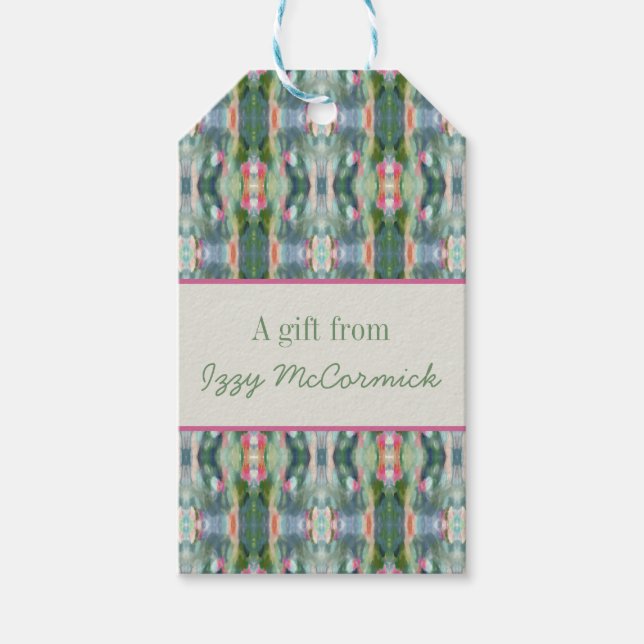 Etiquetas de presentes personalizadas da abstrato  (Frente)