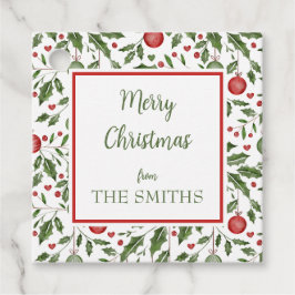 Etiquetas de presentes personalizadas da árvore de