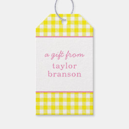 Etiquetas de presentes personalizadas da Xadrez de