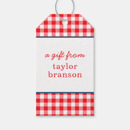 Etiquetas de presentes personalizadas da Xadrez de