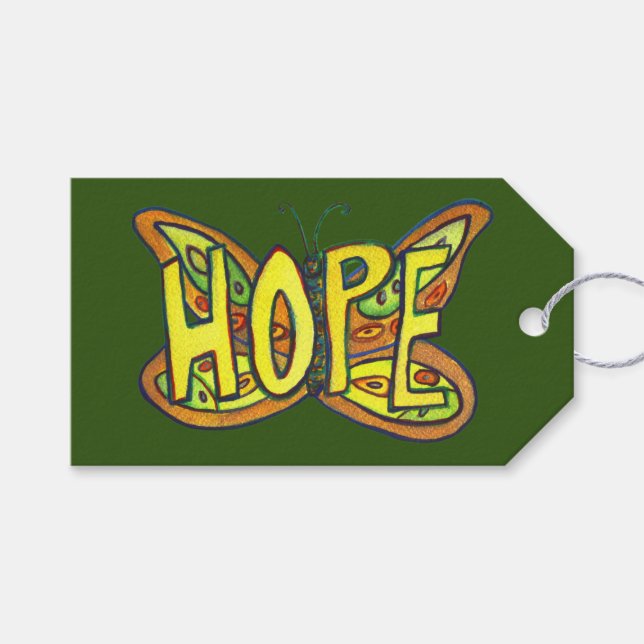 Etiquetas de presentes personalizadas de arte pers (Frente (horizontal))