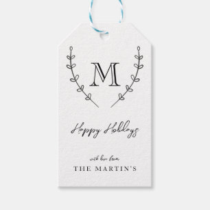 Etiquetas de presentes personalizadas do Monograma