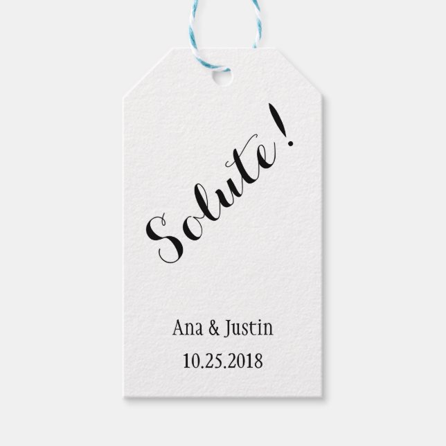 Etiquetas de presentes personalizados solúveis (Frente)