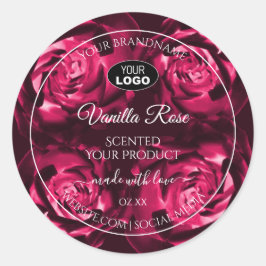 Etiquetas de produto cor-de-rosa florido Flores de