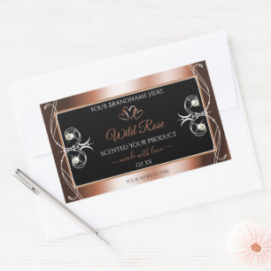 Etiquetas de produto de decoração Dourada, preto